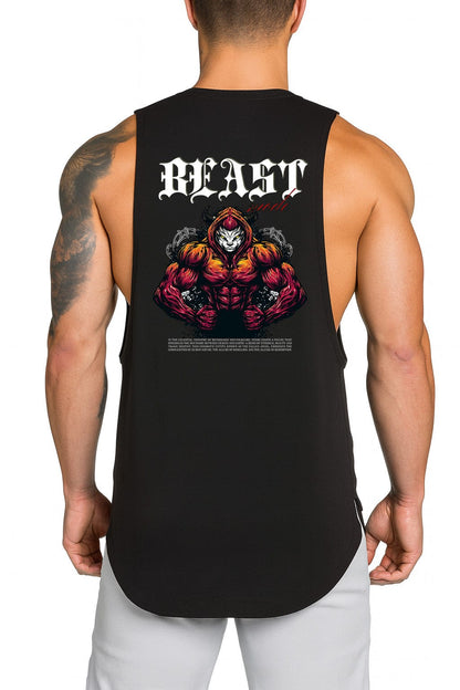 Black / M Victorious Beast Mode (Drathune Core) High-Neck Gym Tank-Top