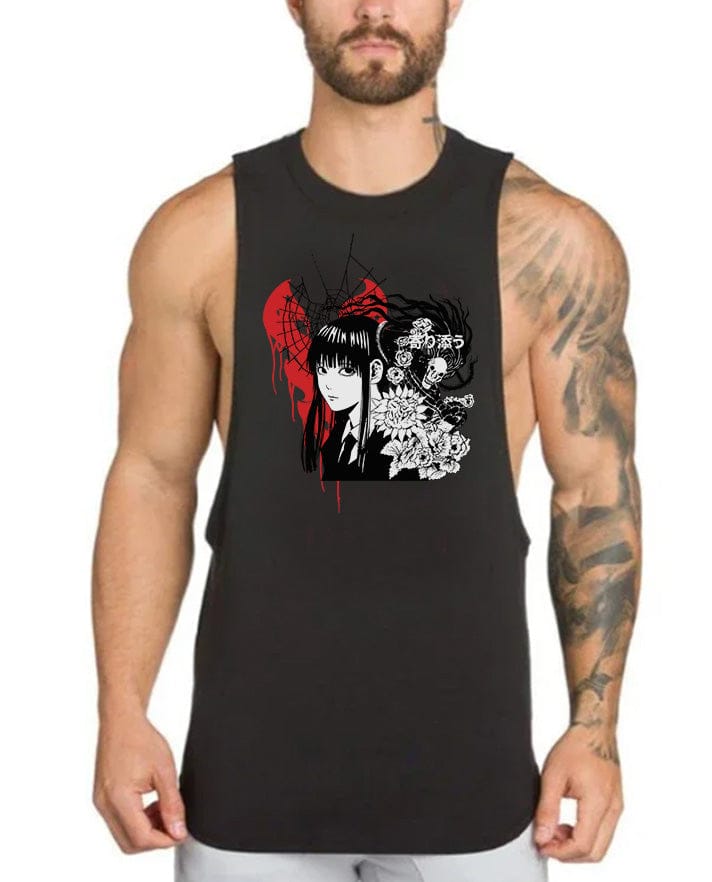 Black / M Victorious Japan Anime Symbiote 2026 Gym Tank Top