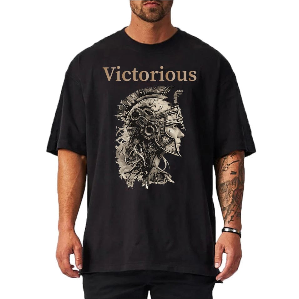 Black / M Victorious Valkyrie's Epic Training (Oversize Gym T-shirt)