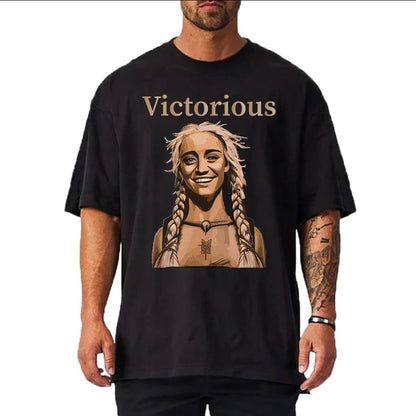 Black / M Victorious Valkyrie's Joy (Oversize Gym T-shirt)
