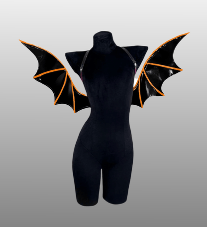 Black / One Size VAMPIRE BAT WINGS COSPLAY COSTUME/ WING PU LEATHER