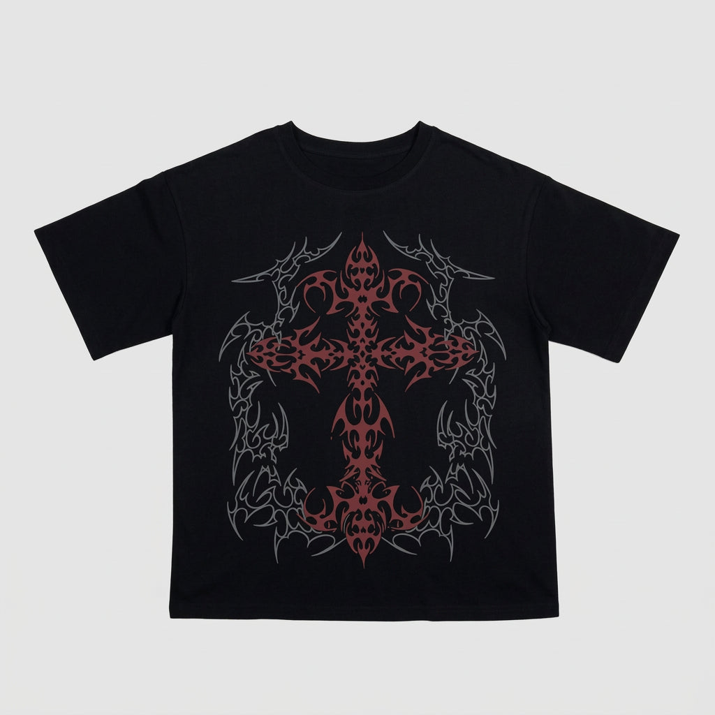 black / S 2026 Oversize Fairy Grunge Tee Shirts Women Y2k Aesthetic Short Sleeve T-shirt Punk Print Casual Loose Graphic T Shirt Harajuku