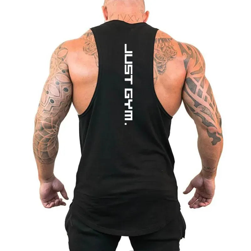 Black / S Men's Workout Muscle Tank Top/ Bodybuilding Gym Tank Top