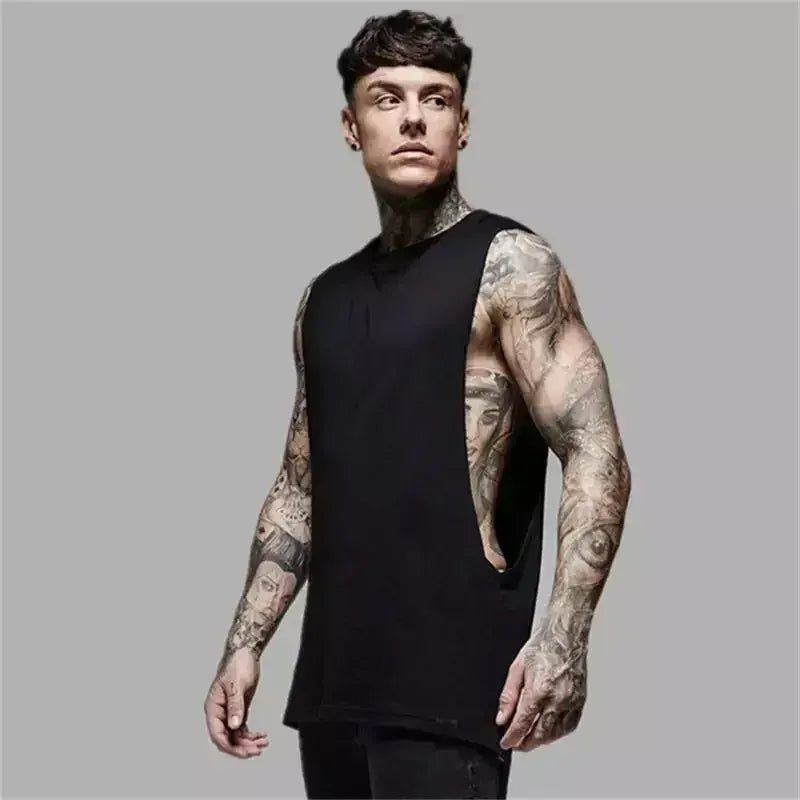 black / S Plain Mens Fitness Sport Clothing/ Gym Bodybuilding Muscle Tank