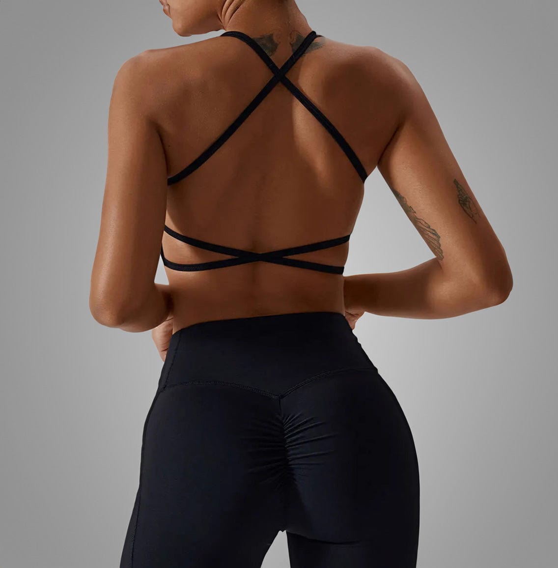 Black / S ThunderPower Sports Bra by Victorious – High-Support, Performance Fit for Intense Workouts, CrossFit & Training