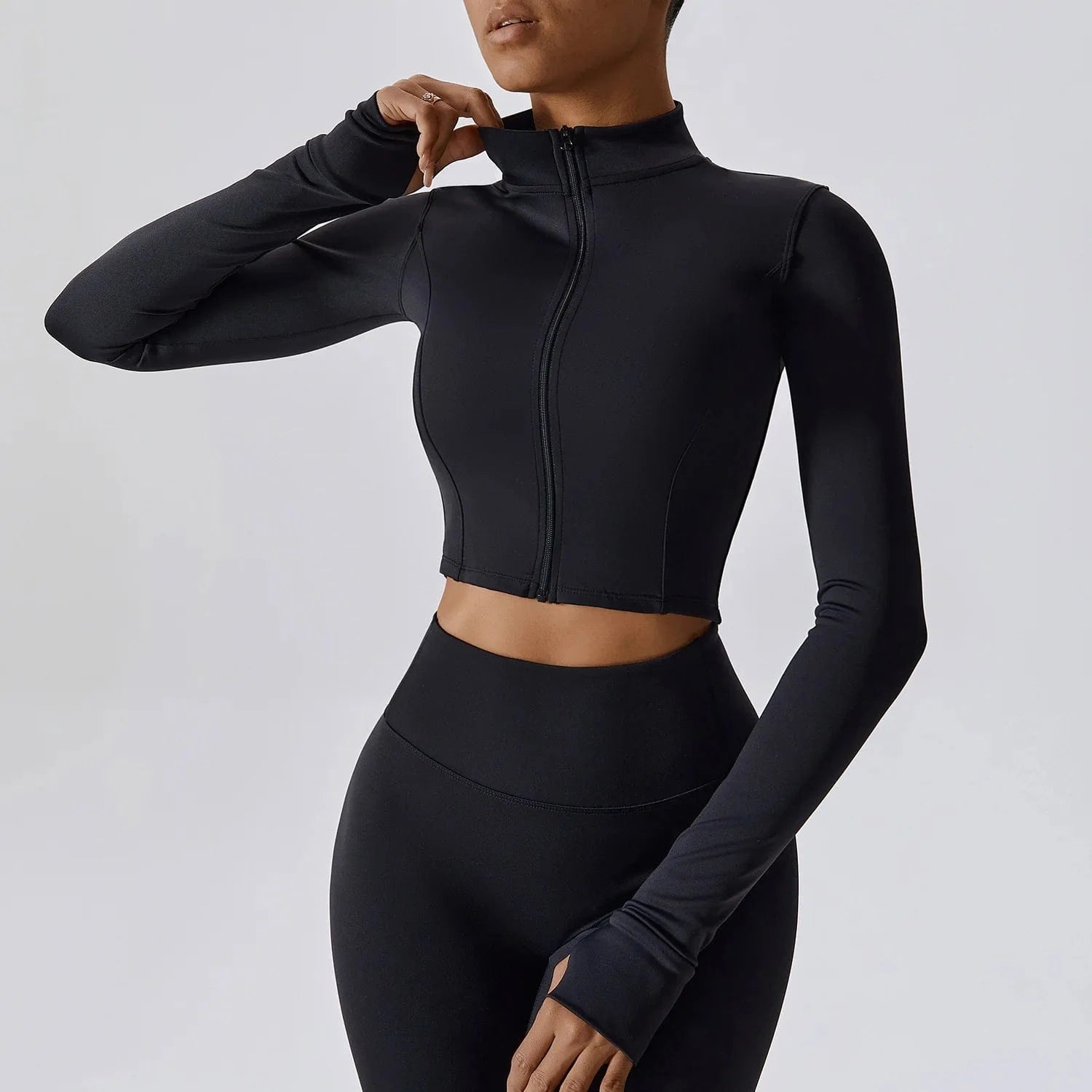 Black / S Victorious Aura Yoga Jacket - Women's Elasticity Running & Gym Zip-Up