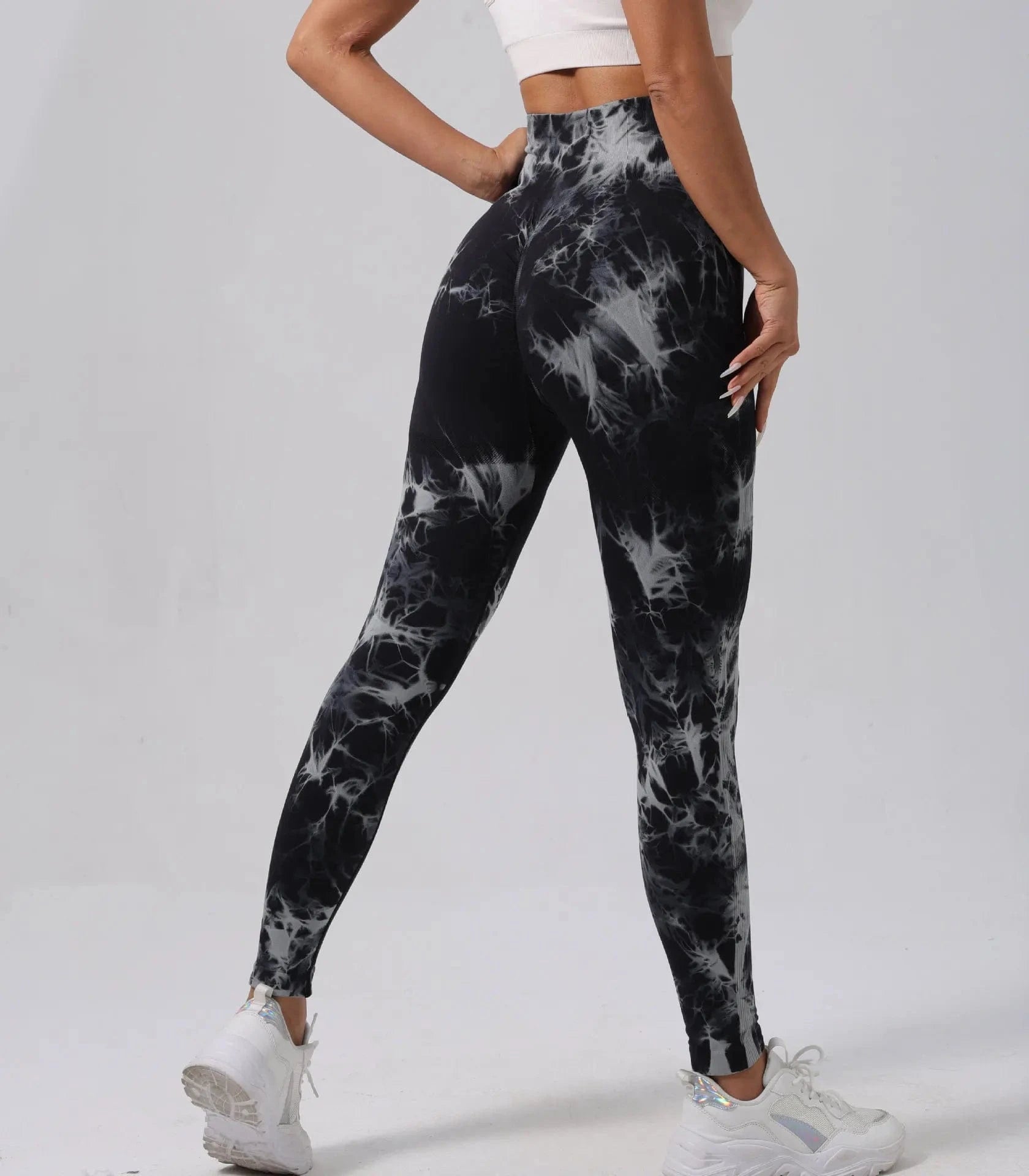 Black / S Victorious Galactic Vortex Tie Dye Leggings