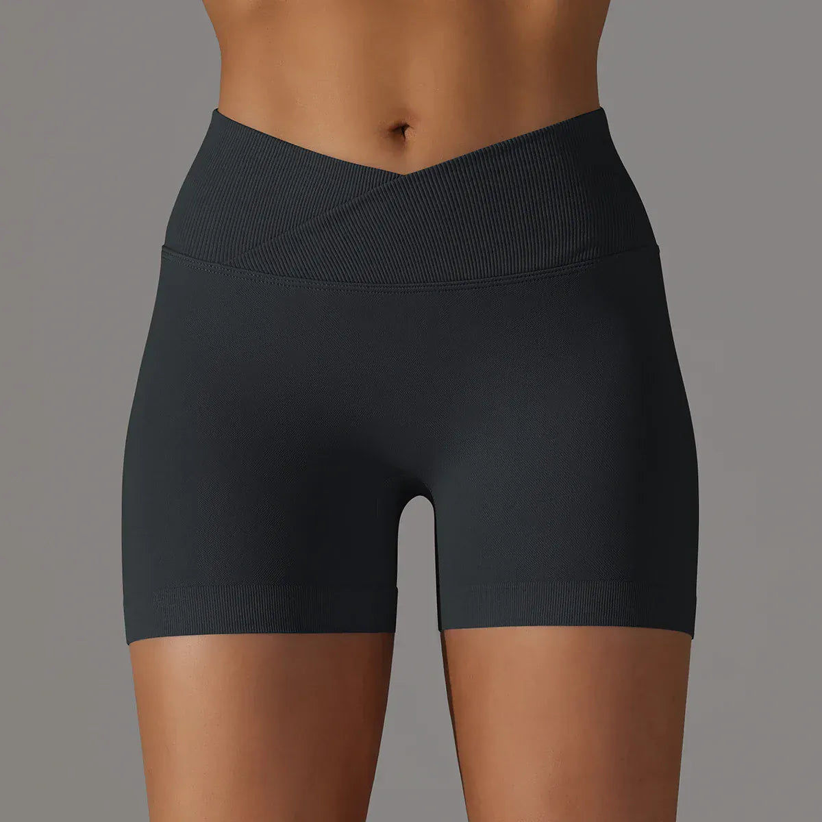 Black / S Victorious Nomad Crossover Waist Shorts XXIIV