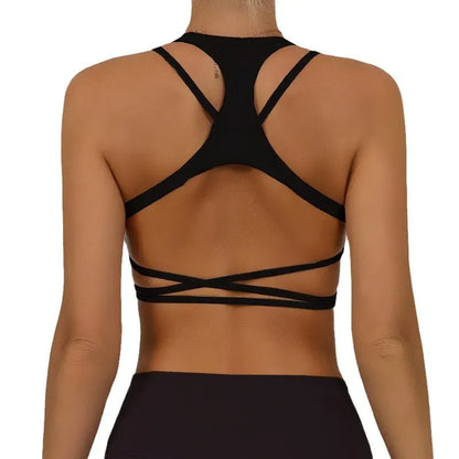 Black / S Women's Bra Shockproof / Sports Bra(Victorious ExoSupport)