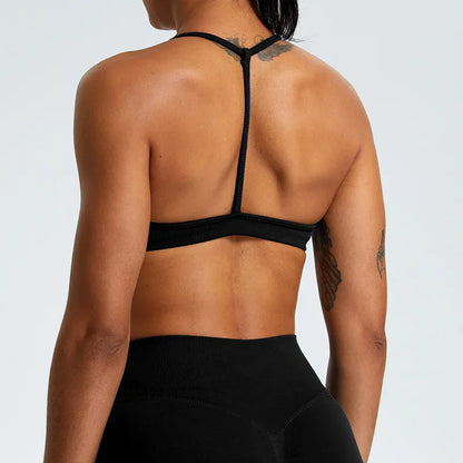 Black / S Women's High Support Sports bra/ Yoga Bra (Victorious Titan Flex)
