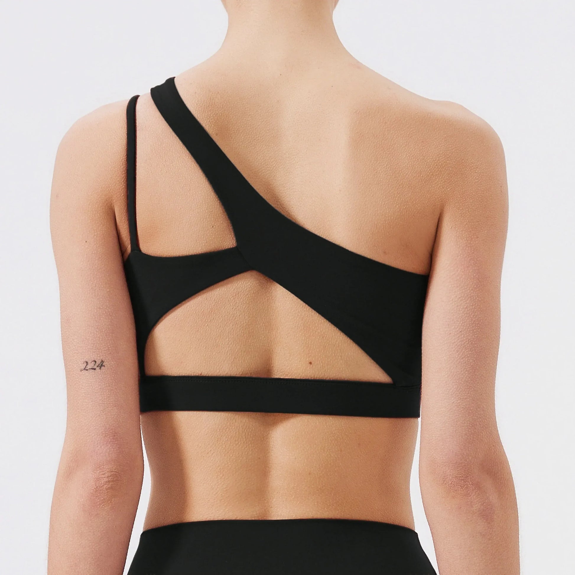 Black / S Women Sports Bra/ Push Up Fitness Bras/ One Shoulder Shockproof (Victorious Cosmo Surge)