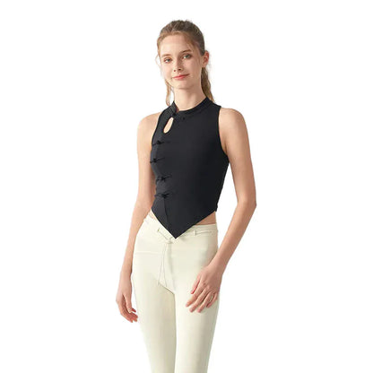 Black / S Women Yoga Top ( Victorious Quantum Core)