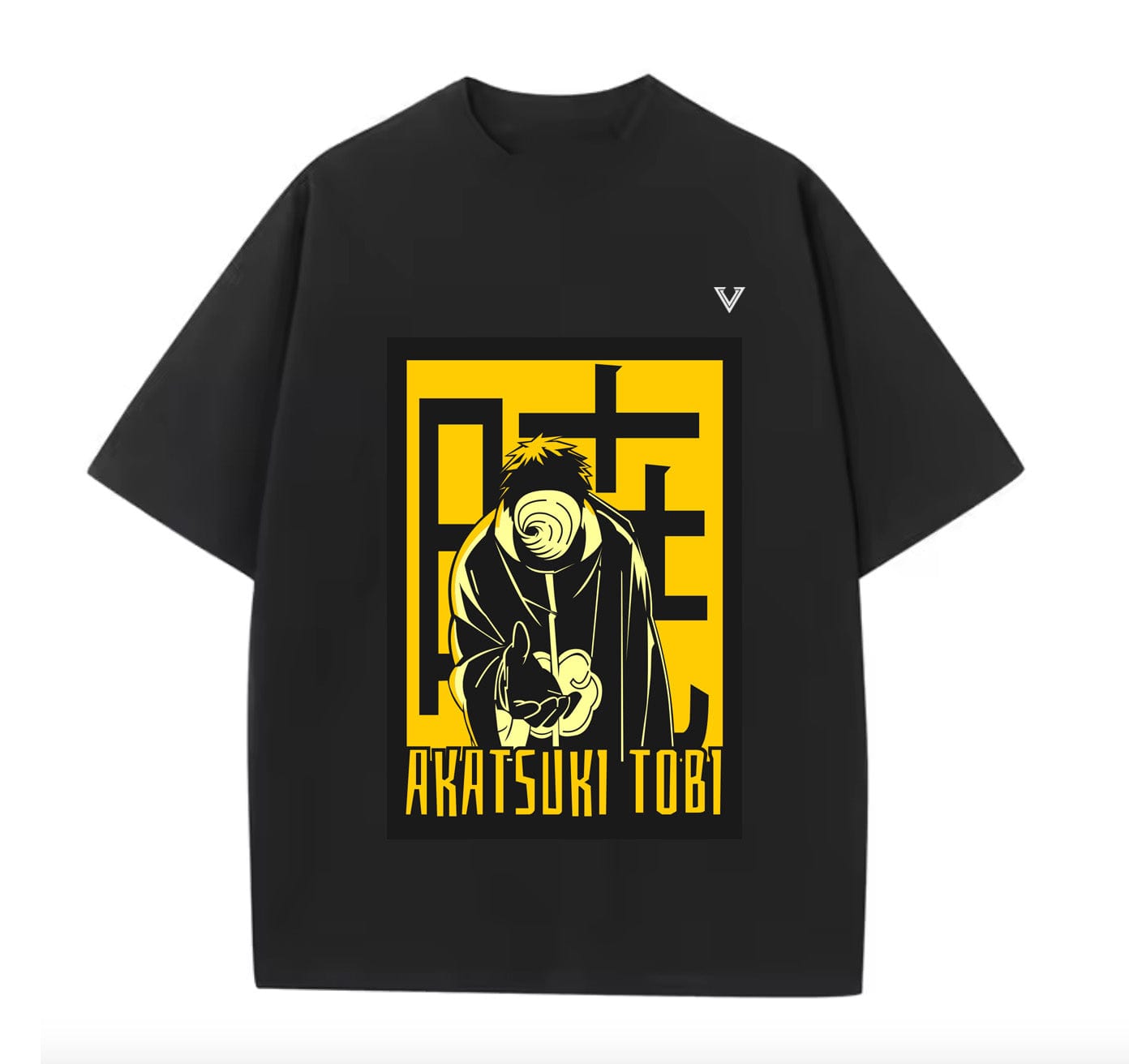 Black / XS Akatsuki Tobi (Naruto) Anime Oversize T-Shirt