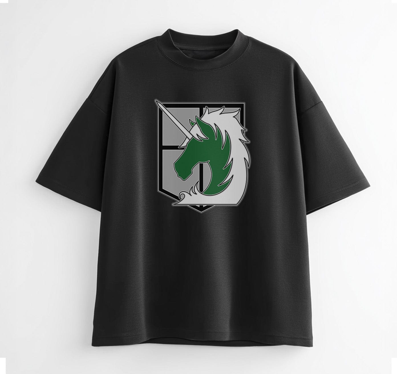 Black / XS Brigade (Attack On Titan) Oversize T-Shirt