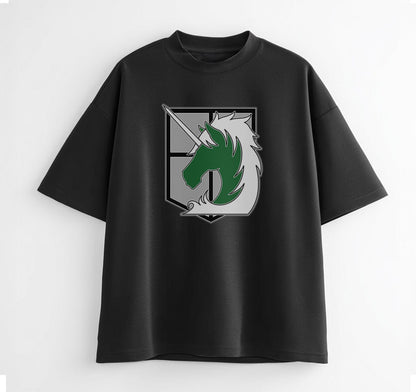 Black / XS Brigade (Attack On Titan) Oversize T-Shirt