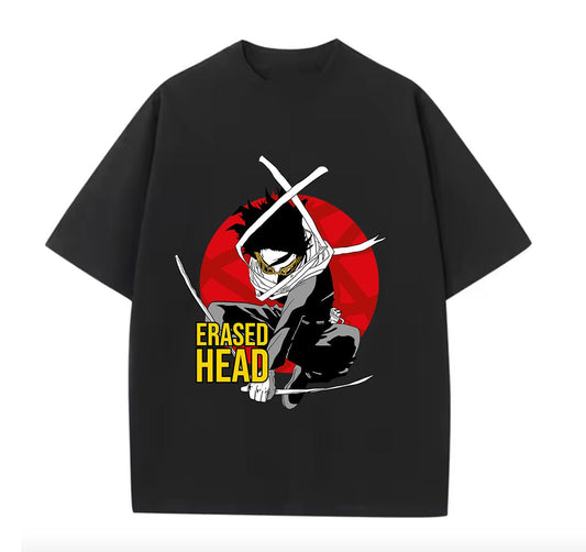 Black / XS Erased Head (My Hero Academia) Anime Oversize T-Shirt