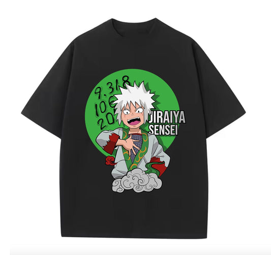 Black / XS Jiraiya Sensei Anime Oversize T-Shirt