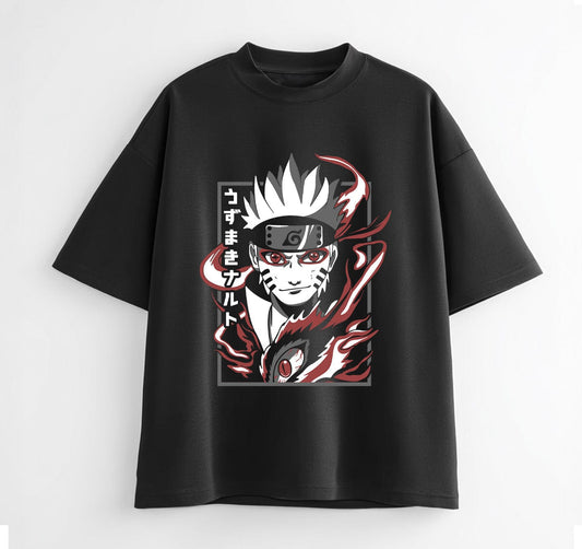Black / XS Naruto 1 Anime Oversize T-Shirt
