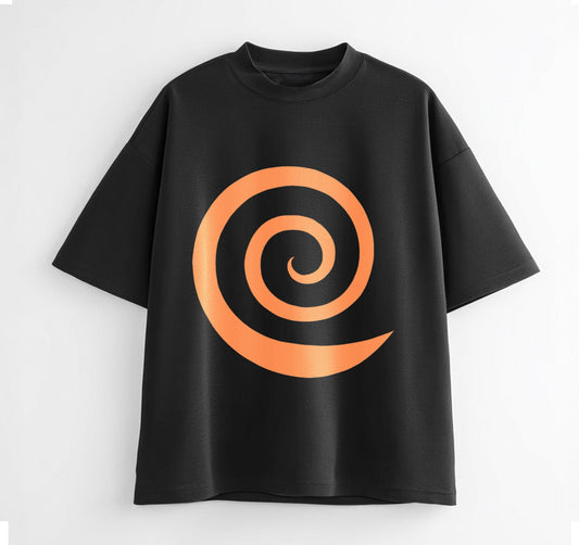 Black / XS Nine‑Tails Mode Anime (Naruto) Oversize T-Shirt