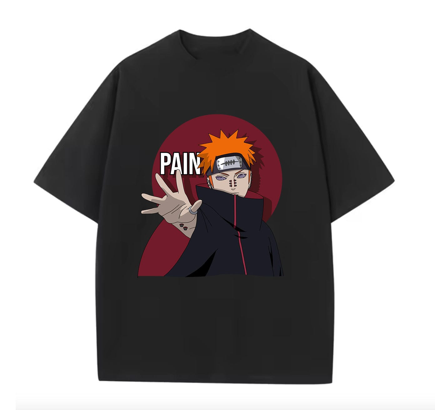 Black / XS Pain (Naruto) Anime Oversize T-Shirt