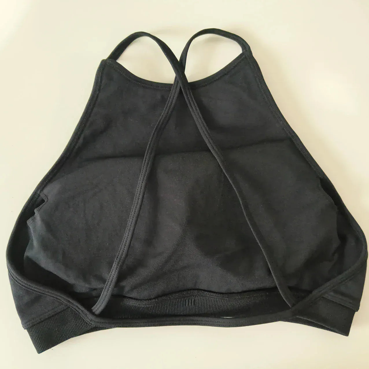 Black / XS Seamless Dynamic Backless Women Yoga Bras / Padded Gym Bra