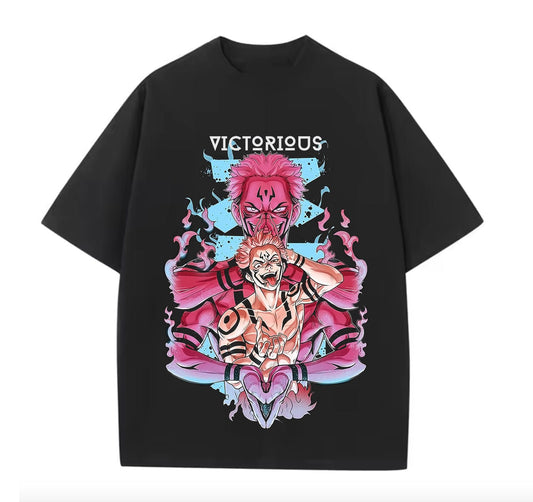 Black / XS Sukuna (Jujutsu Kaisen) Anime oversize T-Shirt