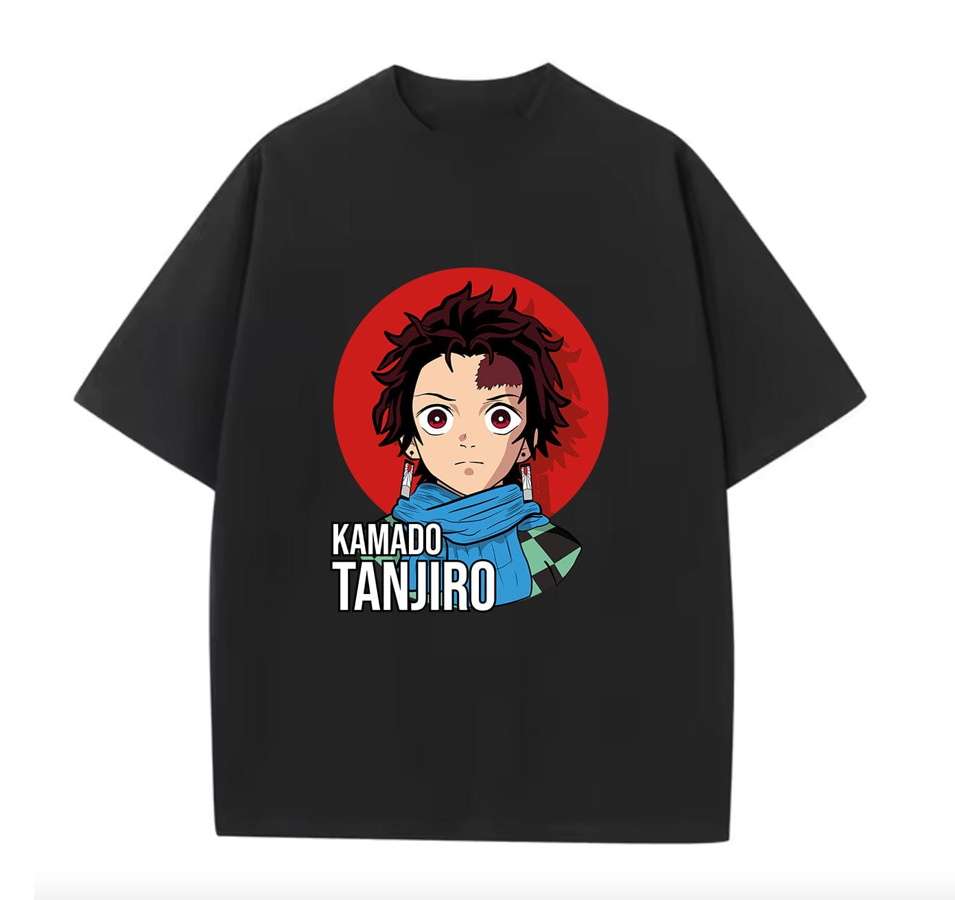Black / XS Tanjiro (Demon Slayer) Anime Oversize T-Shirt