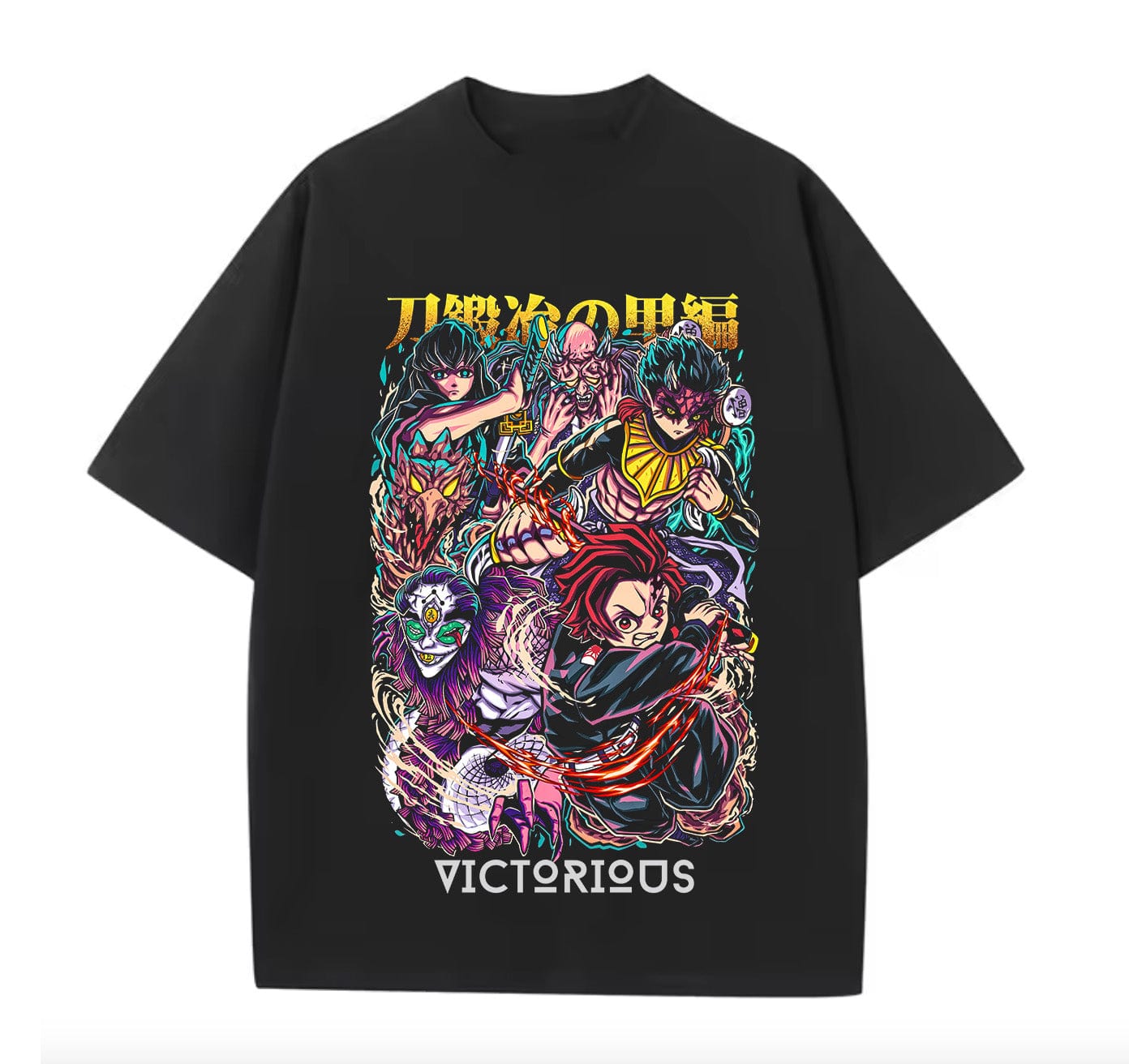 Black / XS Tanjiro (Demon Slayer) Anime Oversize T-Shirt