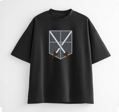 Black / XS Training Corps (Attack On Titan) Oversize T-Shirt