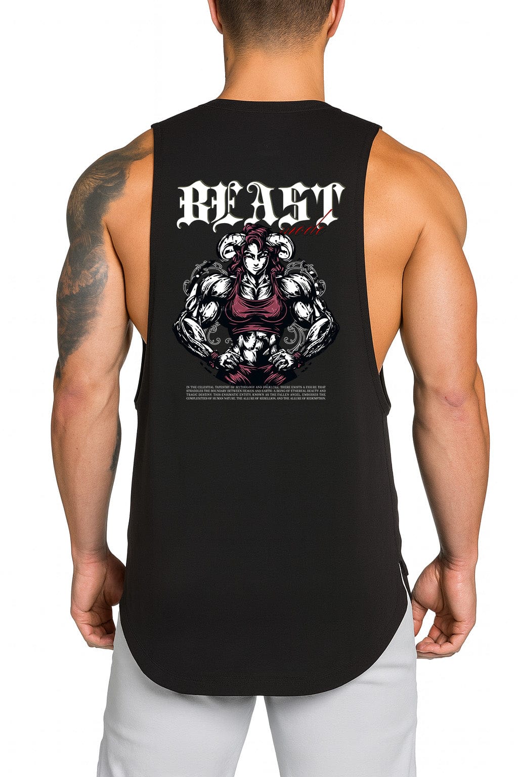 Black / XXL Victorious Beast Mode (Xyphora Prime) High-Neck Gym Tank-Top