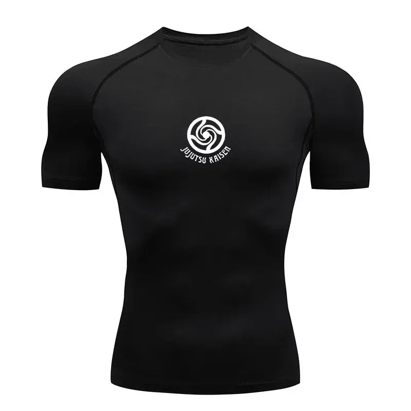 Black9-ZHOUH203C / S Anime Jujutsu Kaisen Compression Shirts /Fitness Gym T-shirt