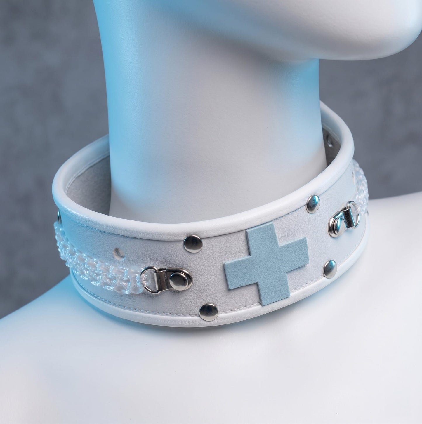 Blue Gothic Cross Collar Necklace Harajuku Lolita