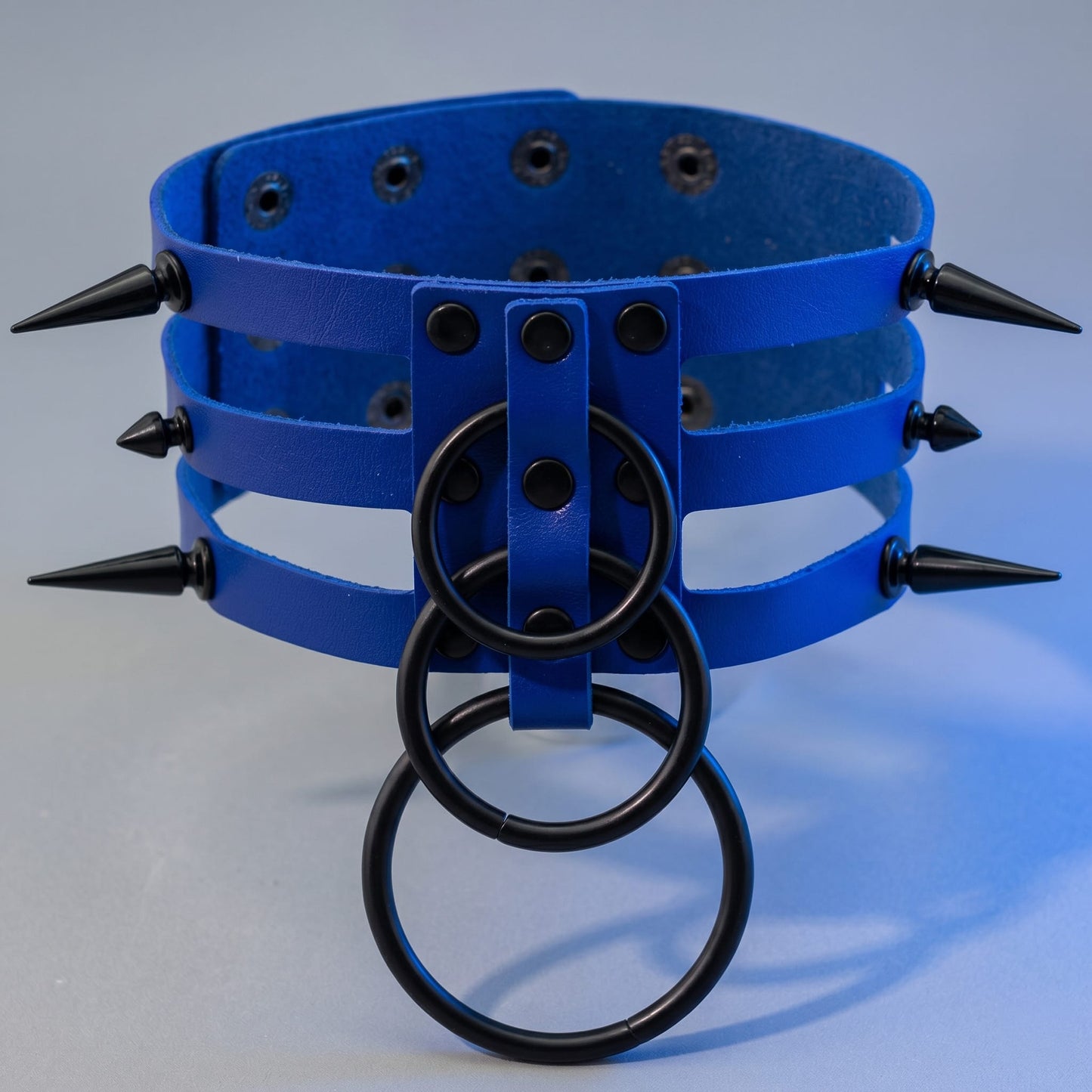 blue Harajuku Punk Rock Full Neck Chocker