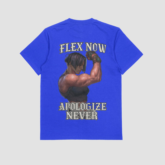 Blue / M Sevika "Flex Now, Appologize Never" Gym T-shirt (Oversized)