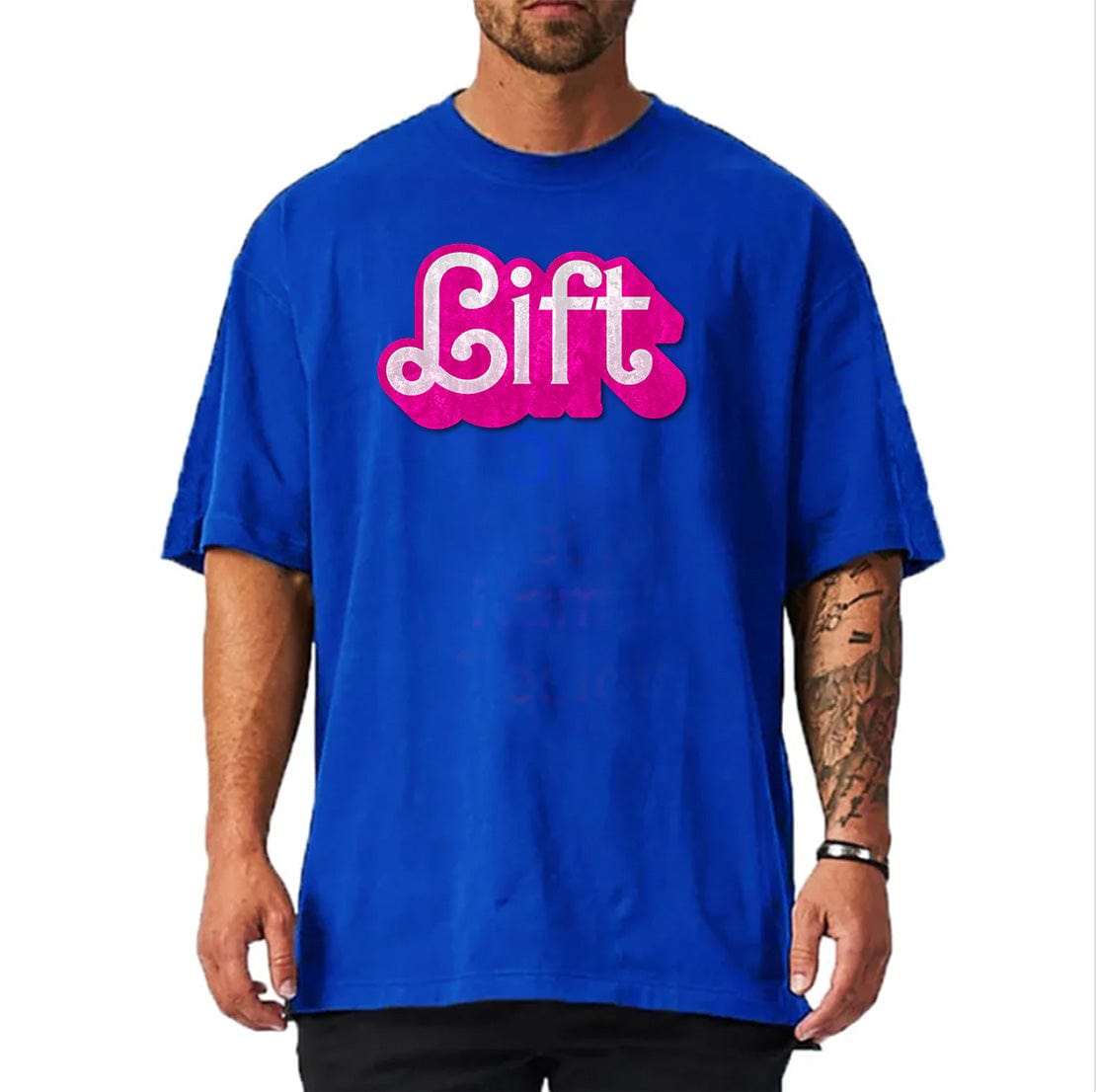 Blue / M Victorious Barbie "Lift" Oversize Gym T-shirt