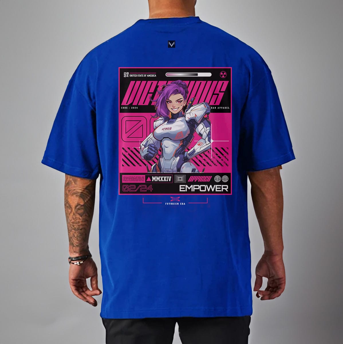 Blue / M Victorious "EVO XXIIV" Gym T-shirt (Oversize)