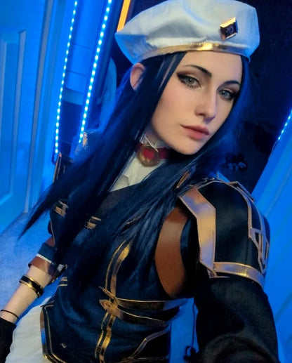 Blue / One Size Caitlyn Kiramman Cosplay Wig, Arcane Season 1-2
