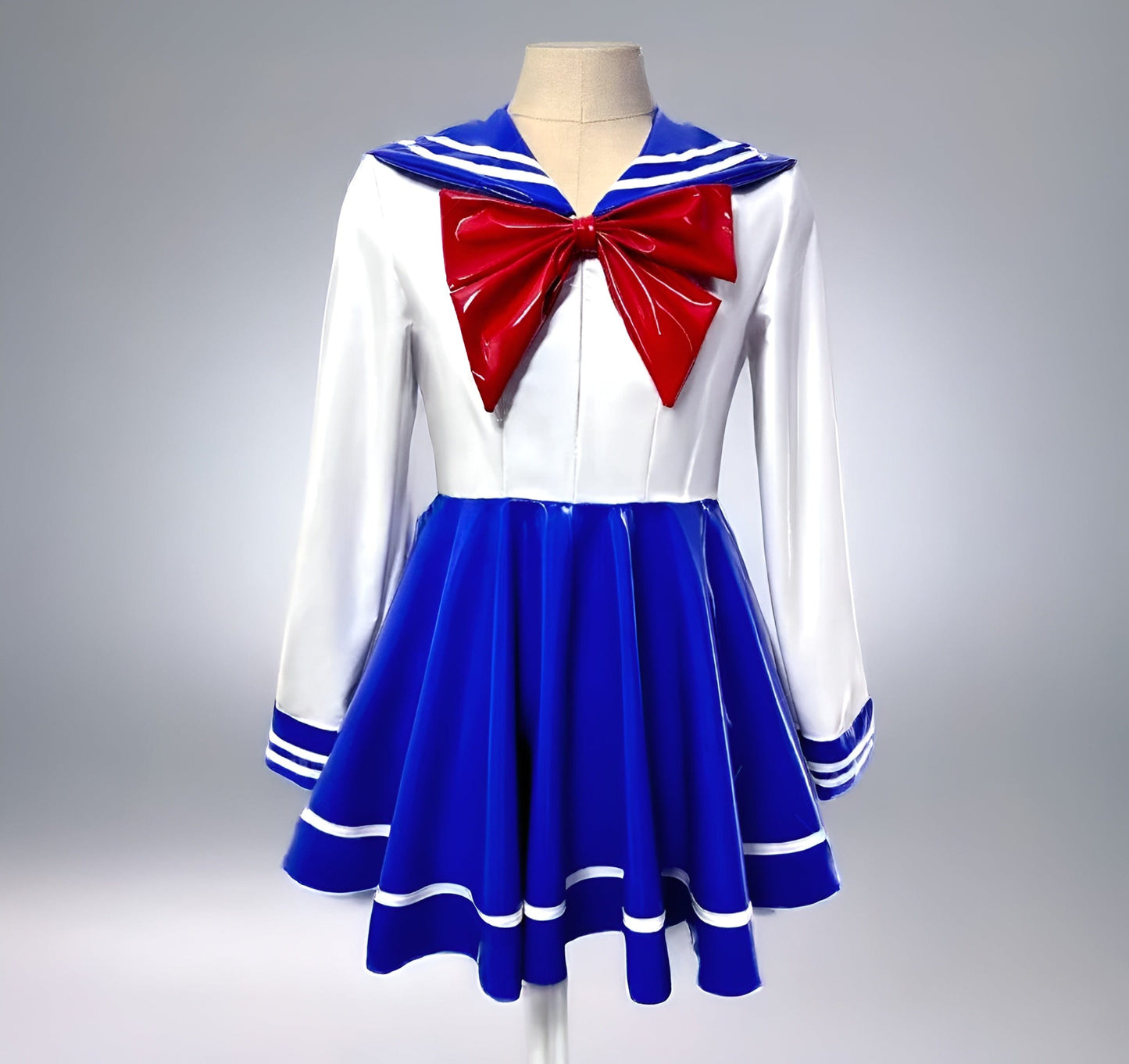 Blue / S Sailor Moon Latex Cosplay