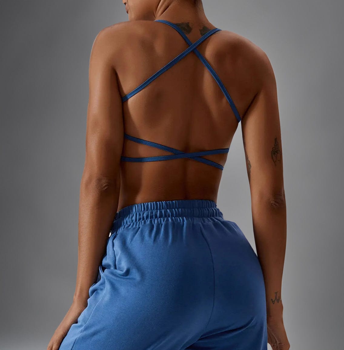 Blue / S ThunderPower Sports Bra by Victorious – High-Support, Performance Fit for Intense Workouts, CrossFit & Training