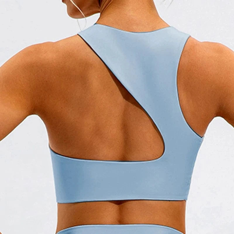 Blue / S Victorious Eclipse Flare Quick-Dry Sports Bra