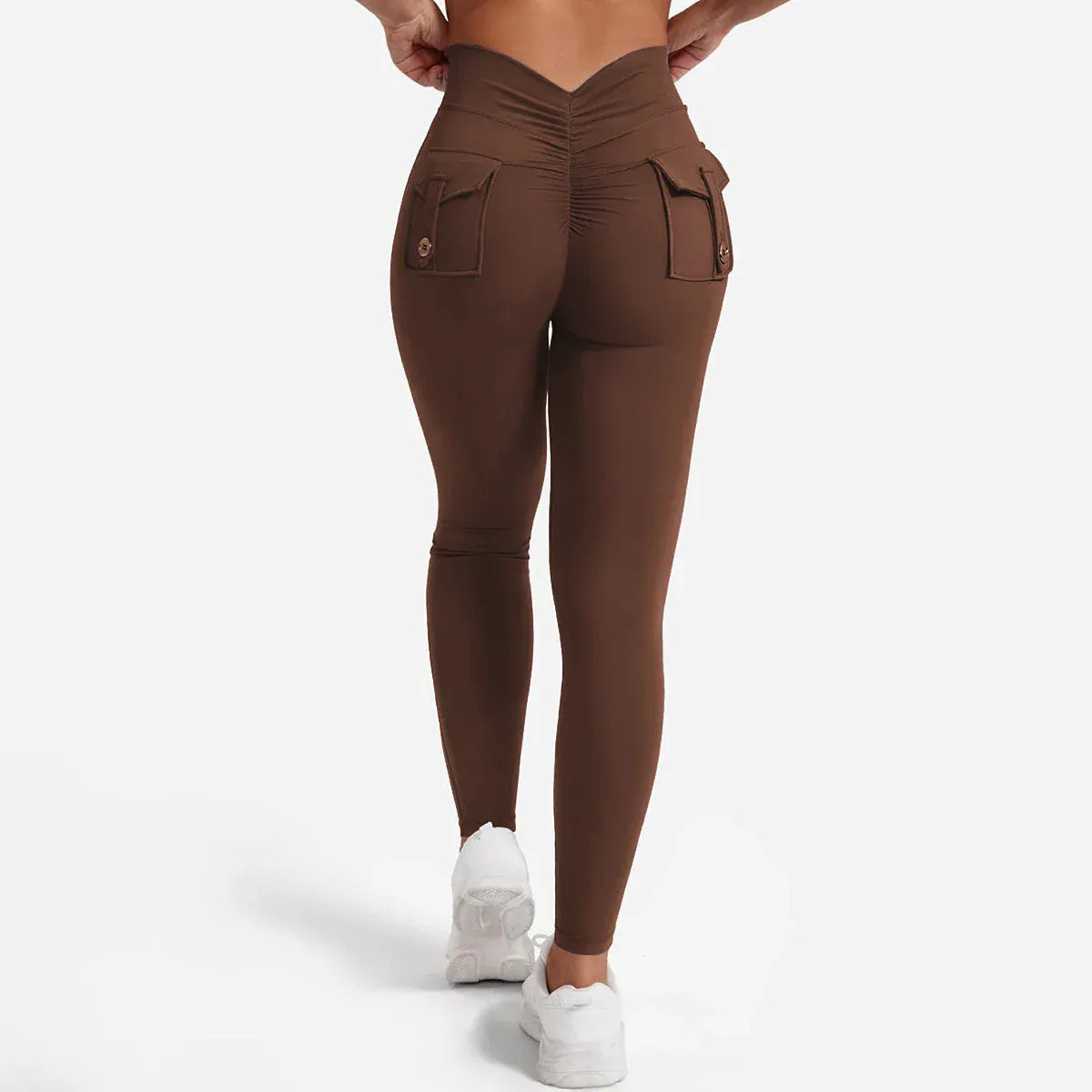 Brown / S Callisto Core Sports Leggings with Pockets
