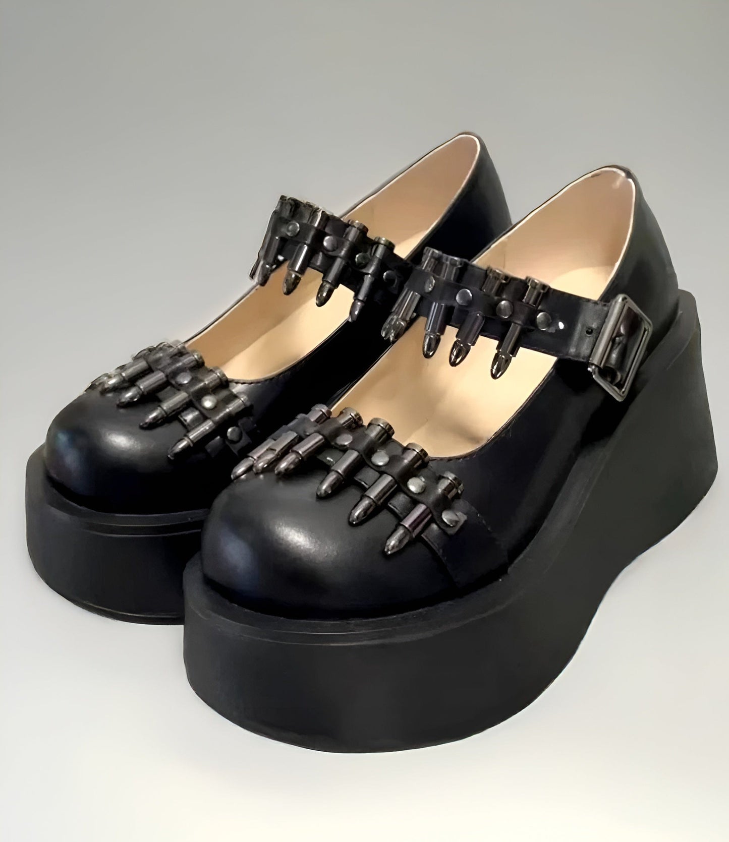 Bullet Studded Punk Platform Lolita Shoes