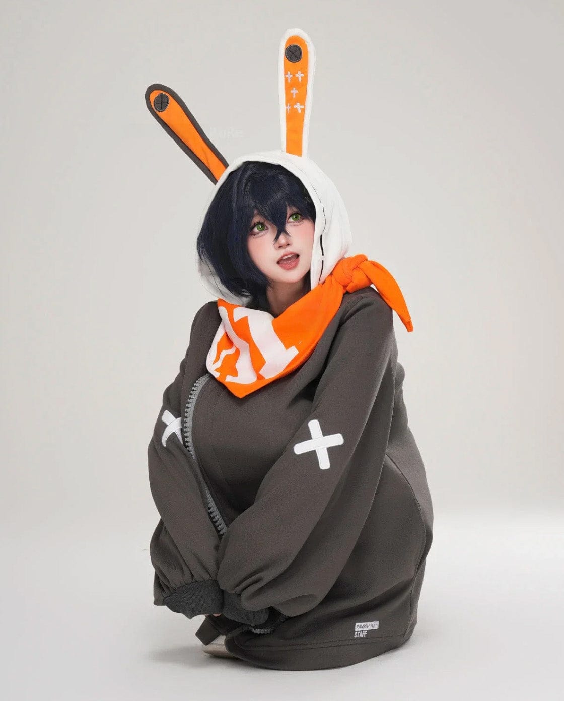 Bunny Hoodie with Scarf / S Victorious Eous Cosplay: Ellen Joe Shark & Bunny Hoodie