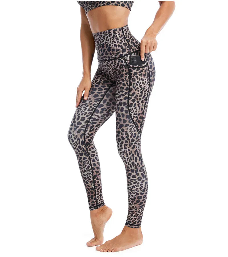 Camo Yoga Leggings with Pocket/ For Running, Lifting, Yoga (Victoria Dreamland)
