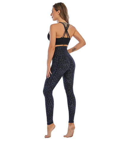 Camo Yoga Leggings with Pocket/ For Running, Lifting, Yoga (Victoria Dreamland)