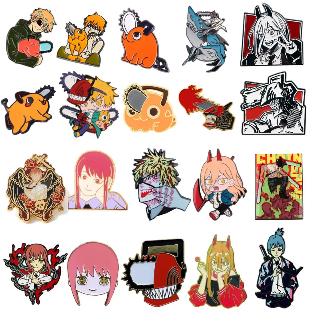 Chainsaw Man Anime Enamel Pin Cosplay