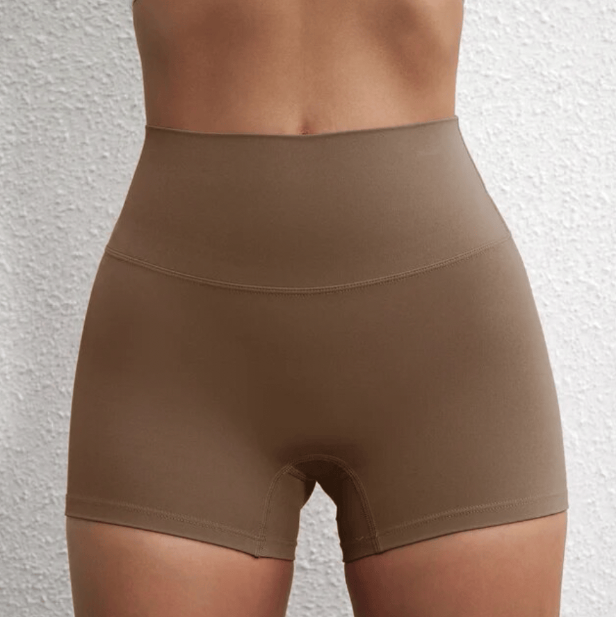 Chestnut / S-2 Women's 3" Gym Shorts / Yoga shorts (Ellie Seattle)