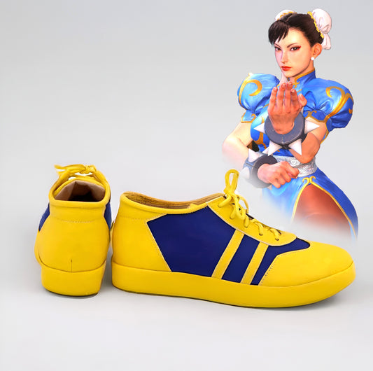 Street Fighter Chun Li Shoes / Yellow Sports Shoes