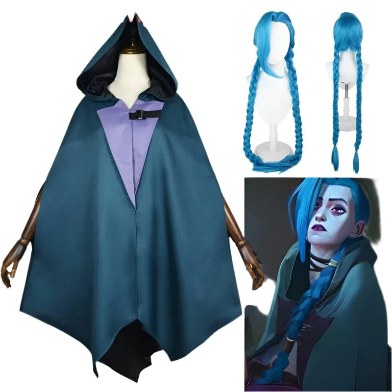 Costume A and Wig A / S(S-L) Victorious Jinx Hooded Cape Cosplay