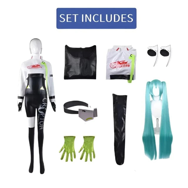 Costume and Wig / XS Victorious Miku Racing Cosplay